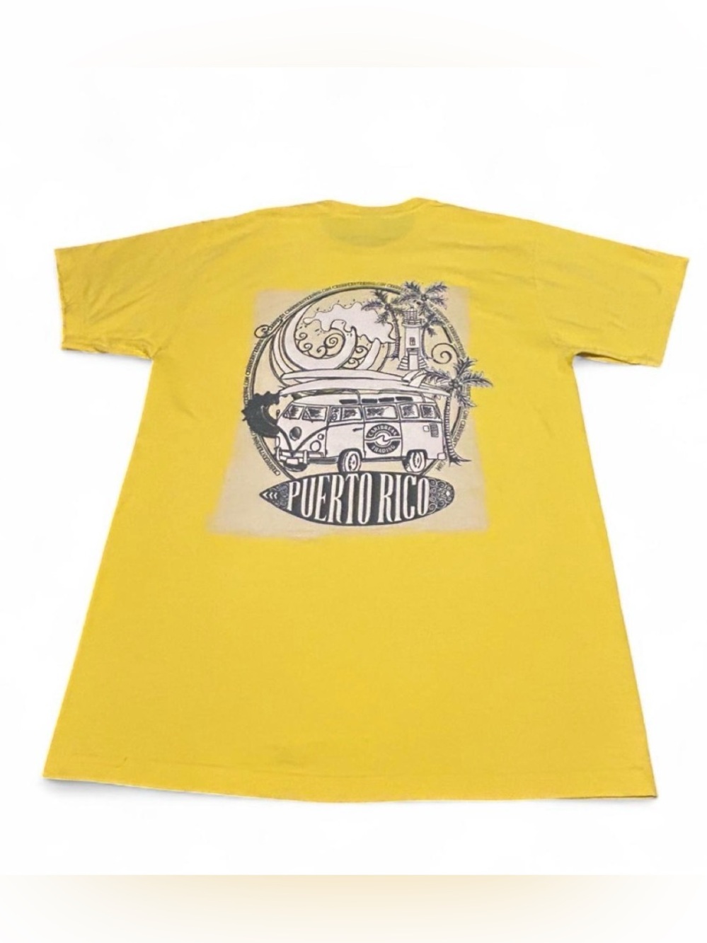 Puerto Rico yellow surf tee